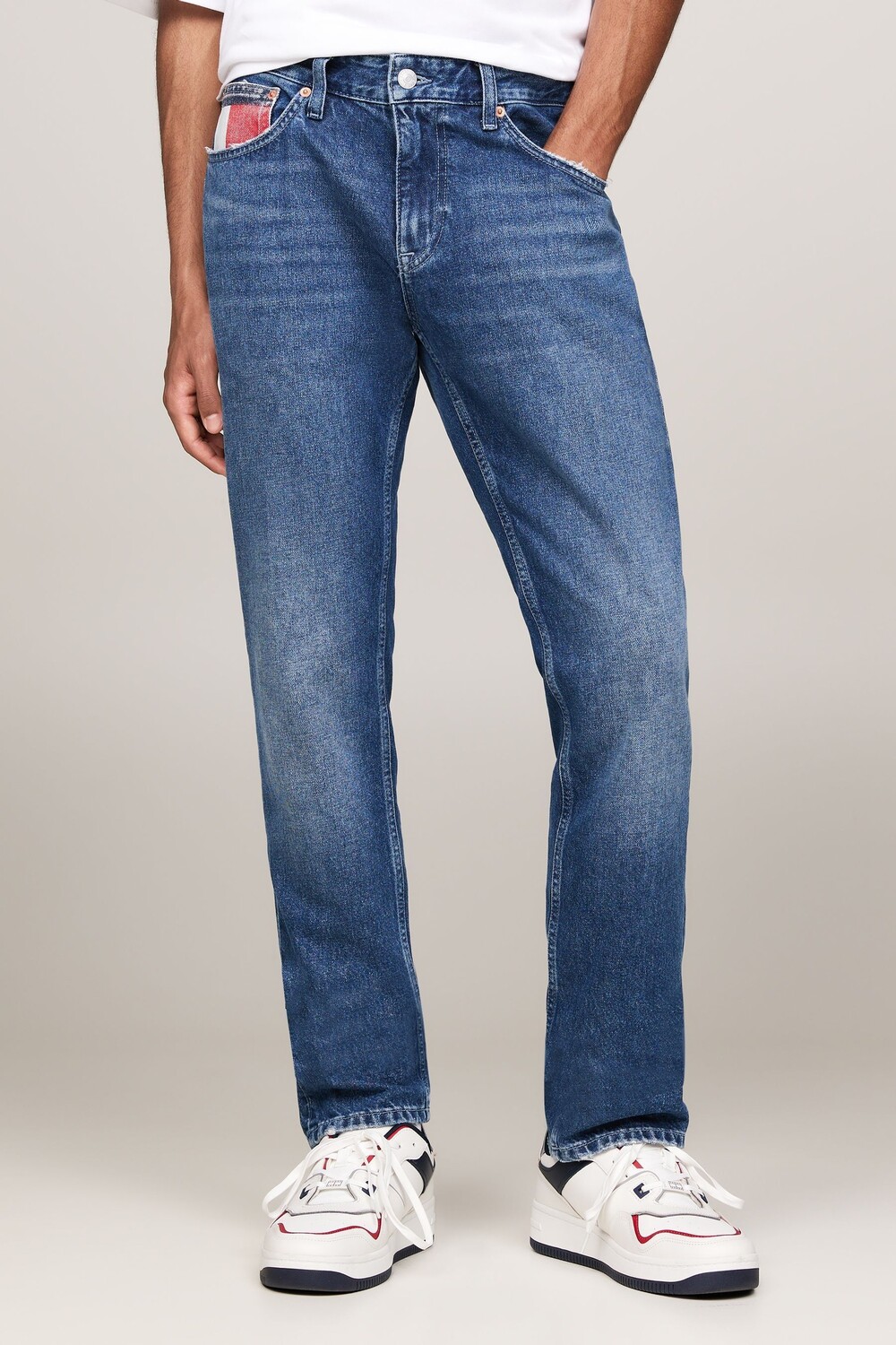 

Узкий крой джинсы Scanton Tommy Jeans, синий