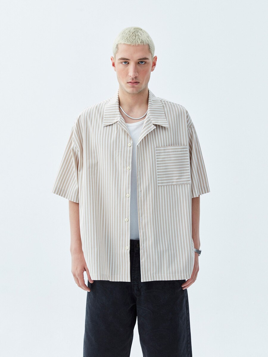 

Рубашка на пуговицах Comfort fit VAMOS CLO, бежевый