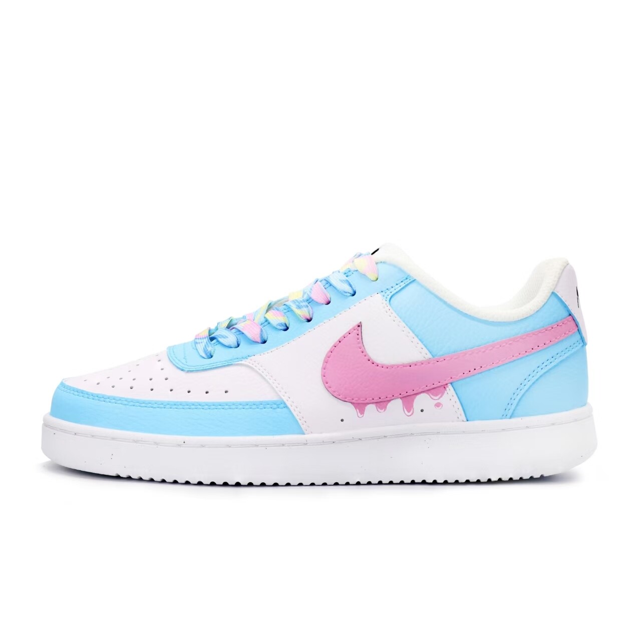 

Кроссовки Nike Court Vision 1 Skateboarding Shoes Men Low-top White/Blue/Pink, белый/синий/розовый