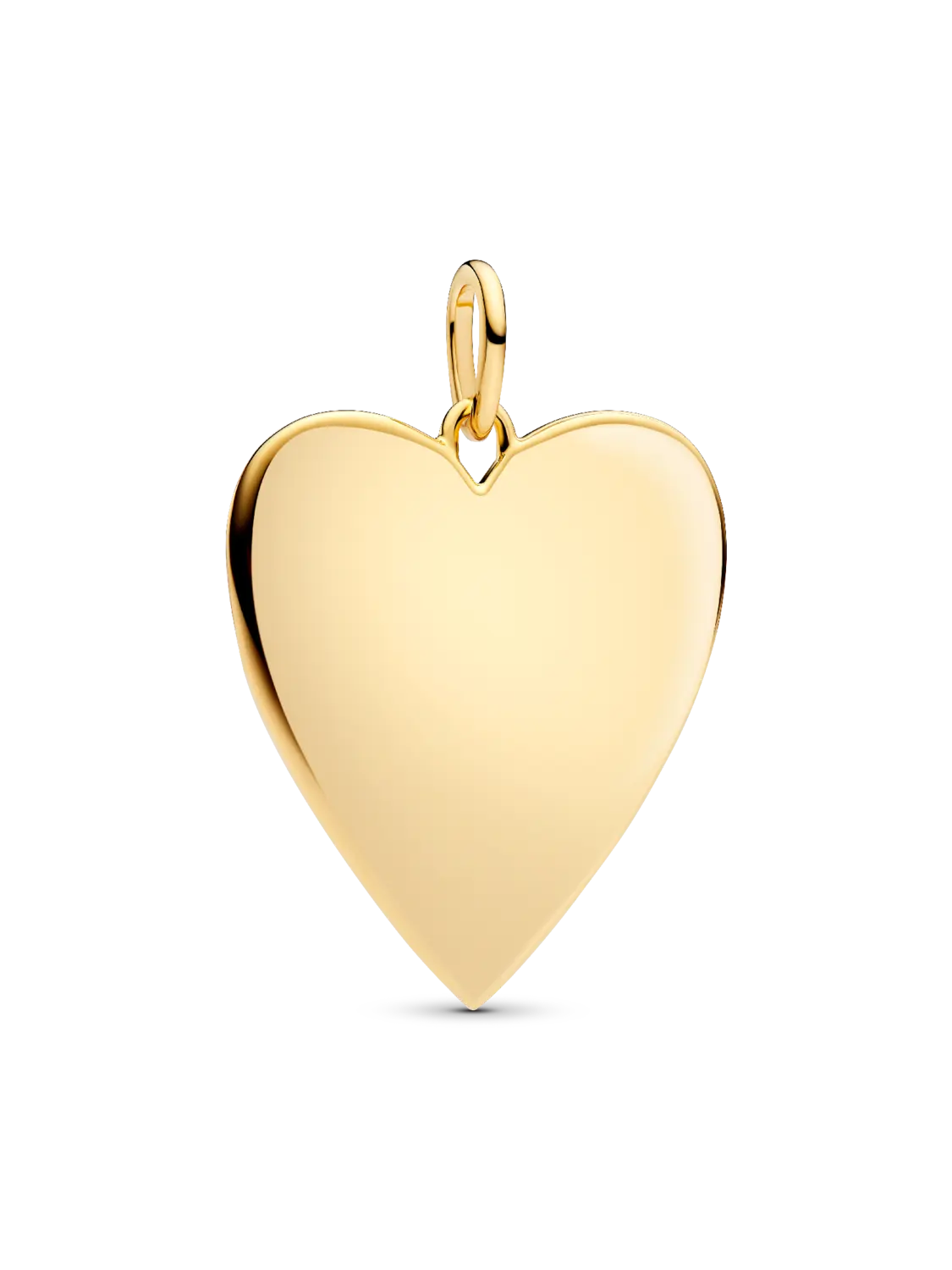 

Подвеска-бирка в форме сердца с гравировкой большого размера Pandora, 14-каратное золотое покрытие