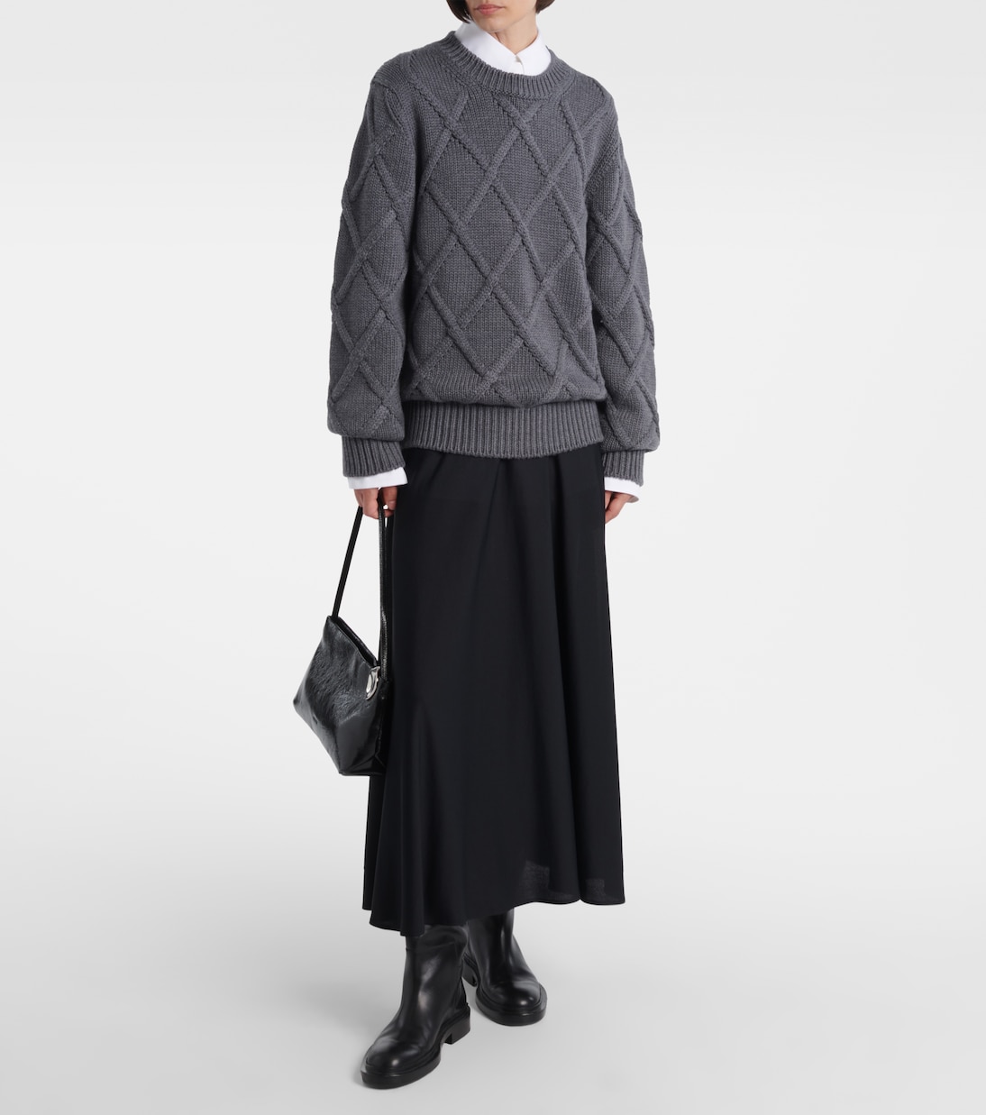 Свитер из кашемира с рельефной вязкой Jil Sander, Koala — фото 2
