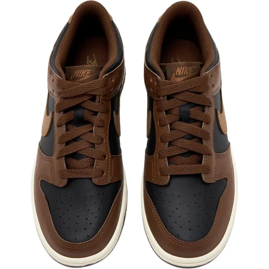 Кроссовки для скейтбординга Dunk Abrasion Resistant Low top Kids' Skateboarding Shoes Brown Black Teenagers Nike — фото 4