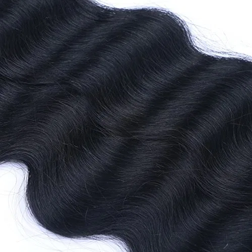Волнистые наращиваемые волосы Keratin Bonding 50 см, черные Haar-Profi — фото 2