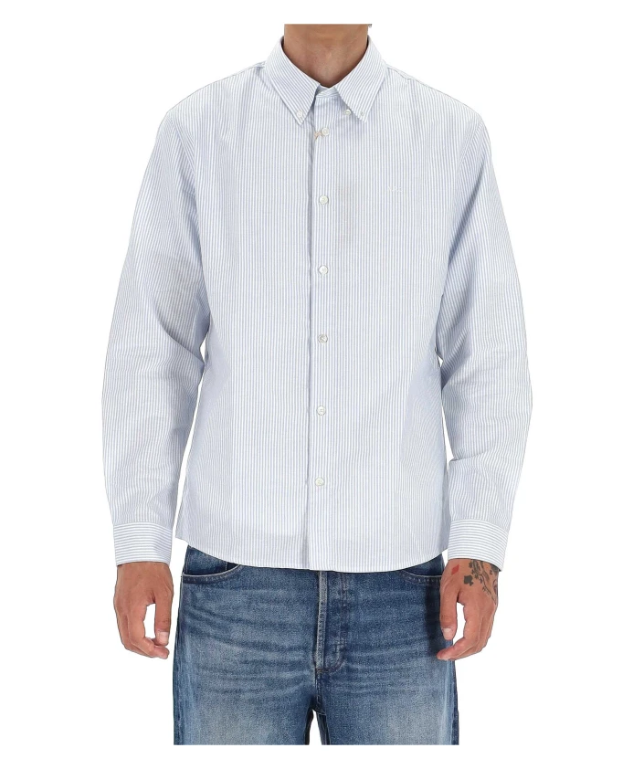 

Белая рубашка, стандартный крой, хлопковое пике. A.P.C., белый