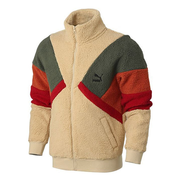 

Куртка retro block sherpa jacket 'brown red green' Puma, коричневый