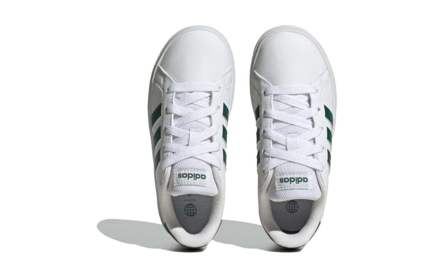 Кроссовки adidas Grand Court Cloud White Collegiate Green GS, белый — фото 3