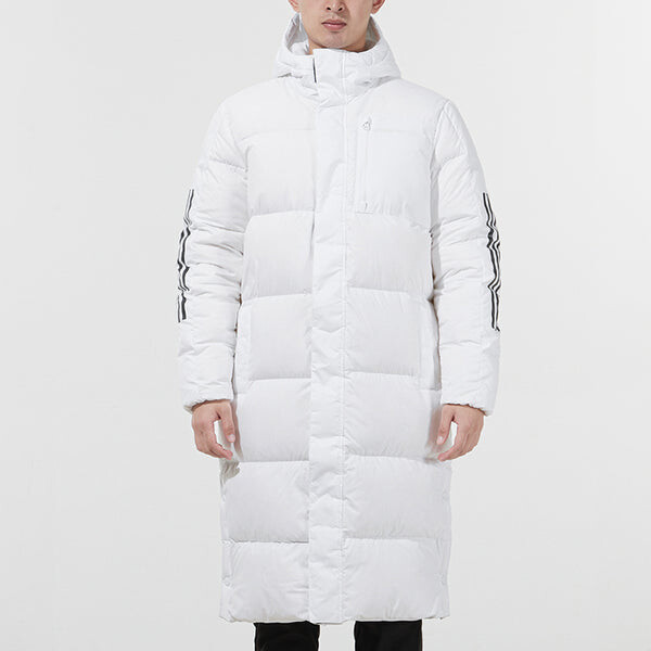 Пуховик adidas Outdoor Athleisure Casual Sports hooded down Jacket White, белый — фото 3