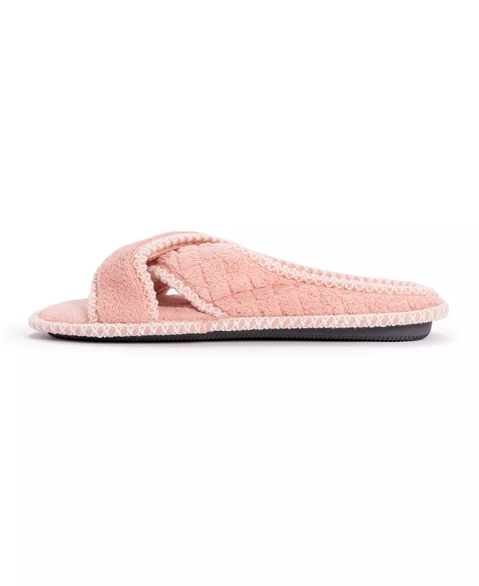 Женские тапочки Ada Crossband Muk Luks, золото — фото 3