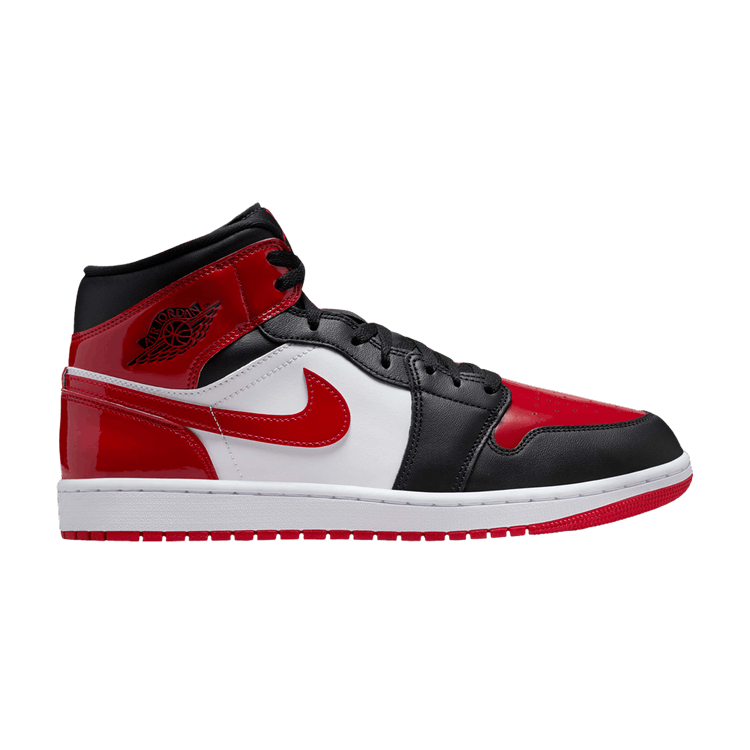 

Кроссовки Air Jordan Air Jordan 1 Mid 'Patent Bred Toe', красный