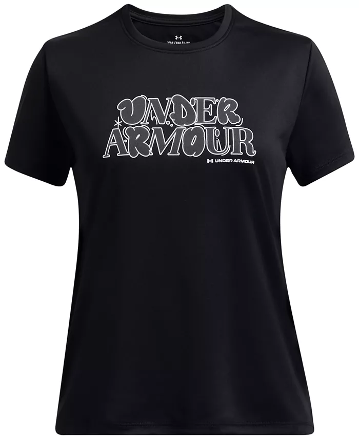 

Футболка с коротким рукавом и графическим принтом Big Girls Tech Wordmark Under Armour, черный
