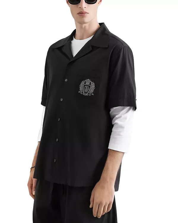 Футболка с логотипом и эмблемой Dolce & Gabbana, Black