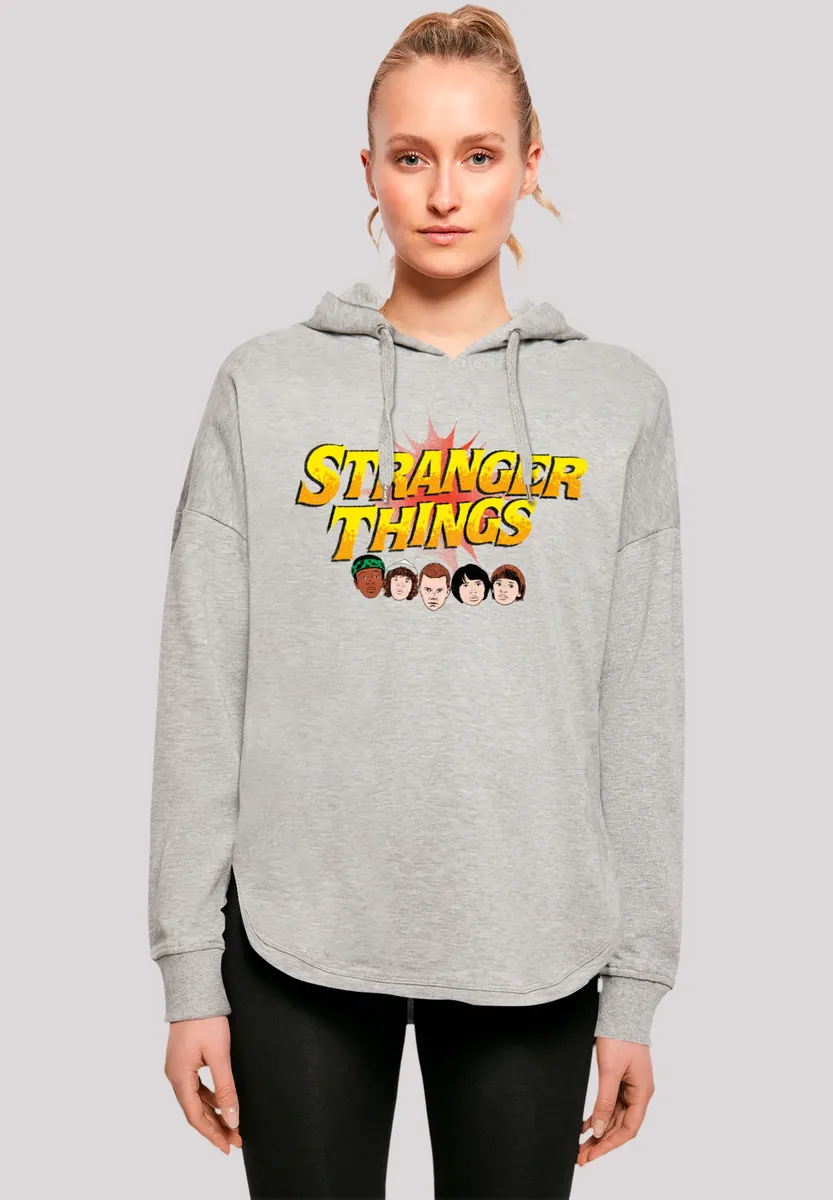 

F4NT4STIC Толстовка "Stranger Things Comic Heads Netflix TV Series", премиум качество, серый