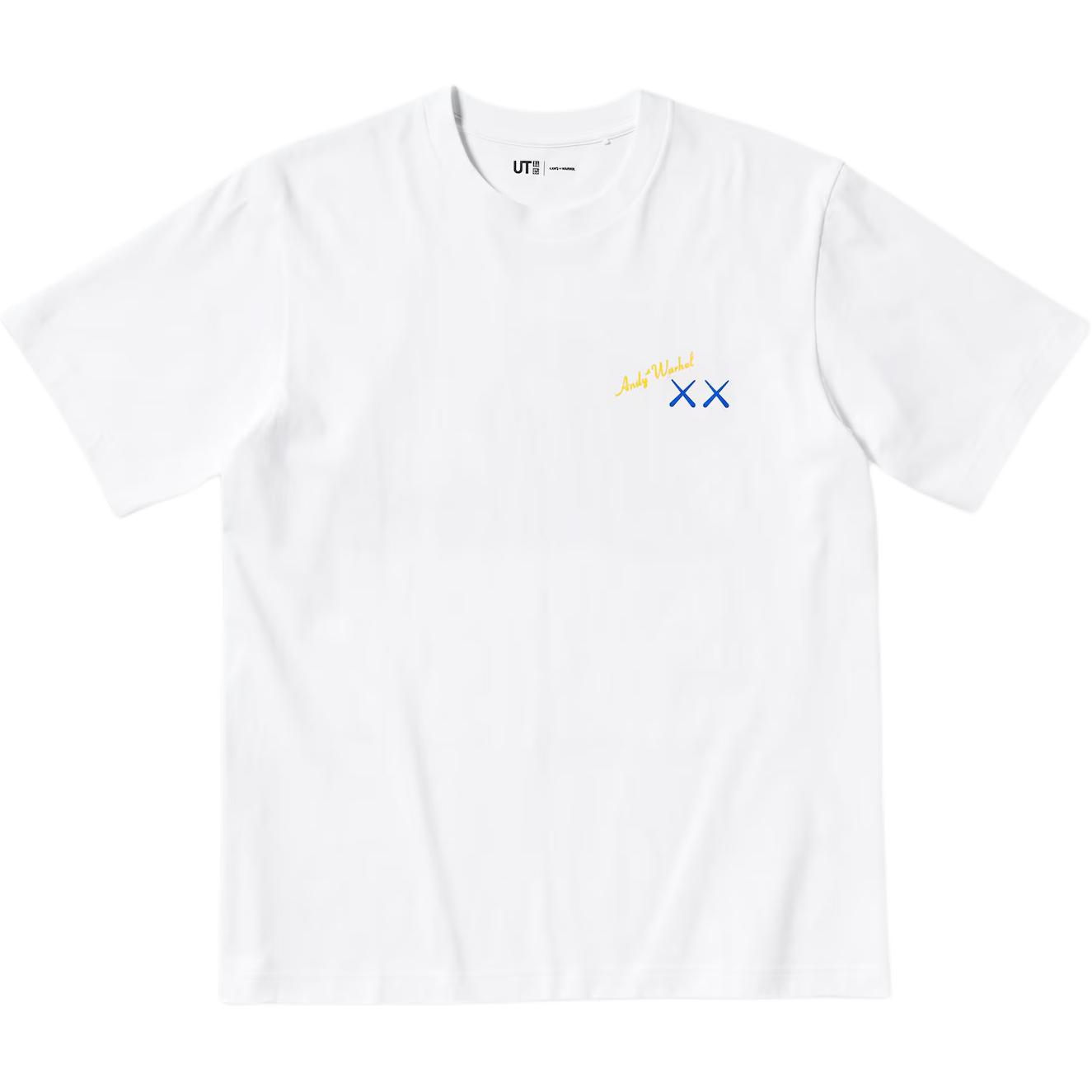 

Футболка Kaws X Warhol Ut Graphic, Универсальный шоппер Uniqlo, белый