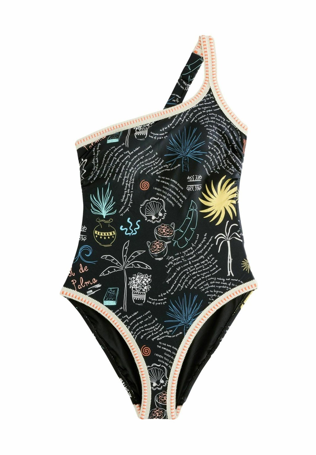 

Купальник TUMMY CONTROL ONE SHOULDER Never Fully Dressed, черный