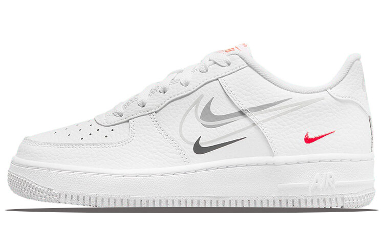 

Nike Air Force 1 Low Multi-Swoosh White Particle Grey Photon Dust Bright Crimson (GS), Белый, Nike Air Force 1 Low Multi-Swoosh White Particle Grey Photon Dust Bright Crimson (GS)