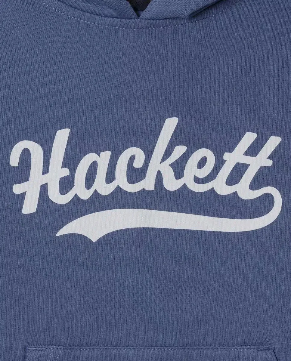 Детская толстовка с капюшоном Hackett с логотипом, синий — фото 3