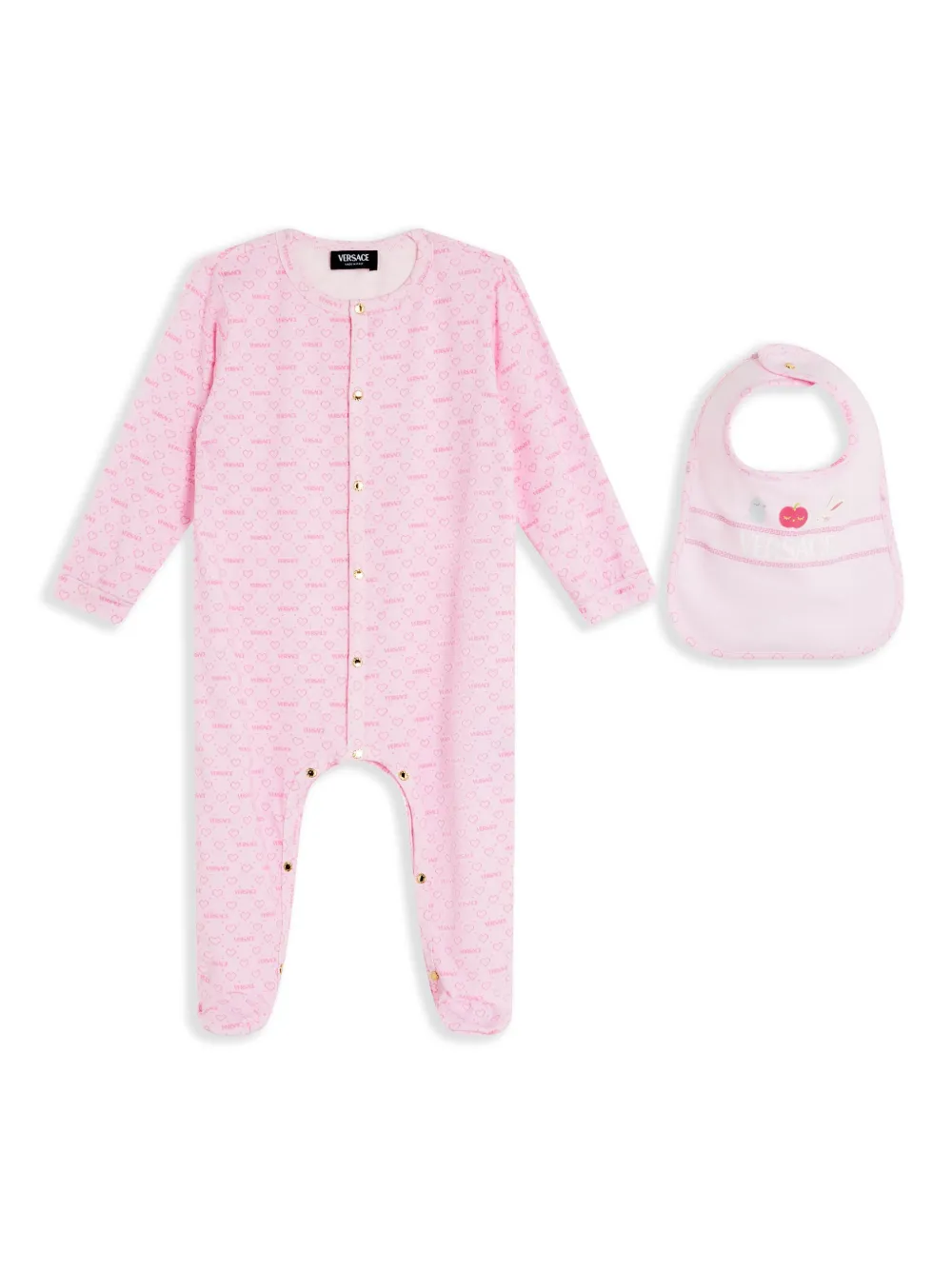 

Комплект для новорожденного с логотипом Versace Kids, розовый