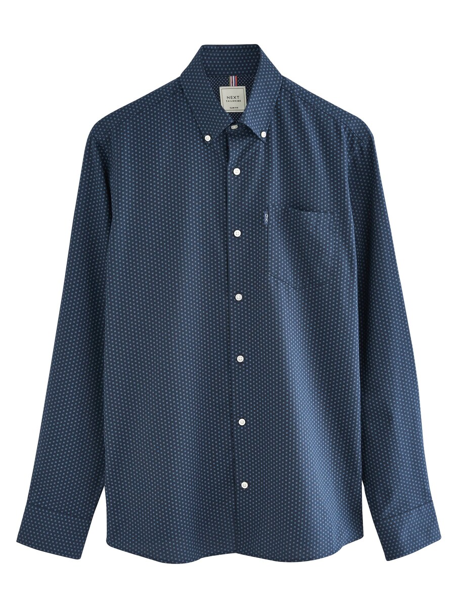 

Повседневная рубашка Next Slim fit Button Up Shirt, цвет blue/marine blue