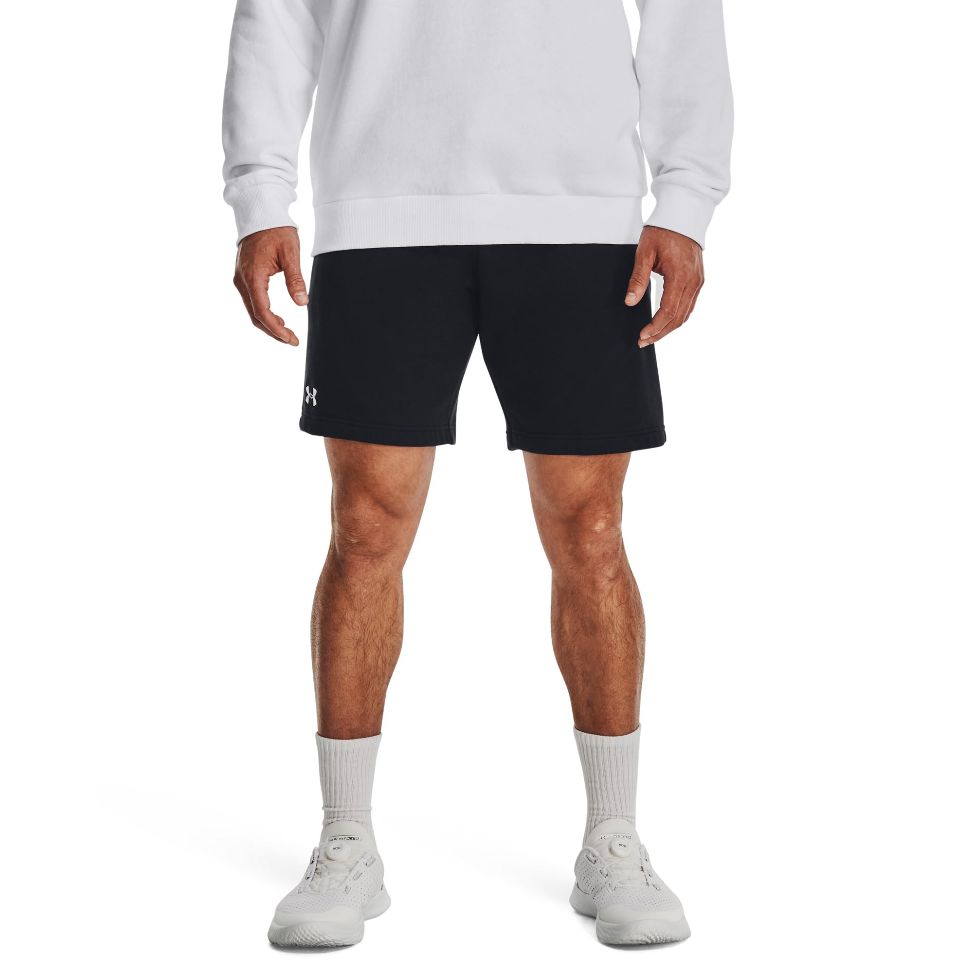 

Шорты Under Armour Rival Fleece Shorts, черный/белый