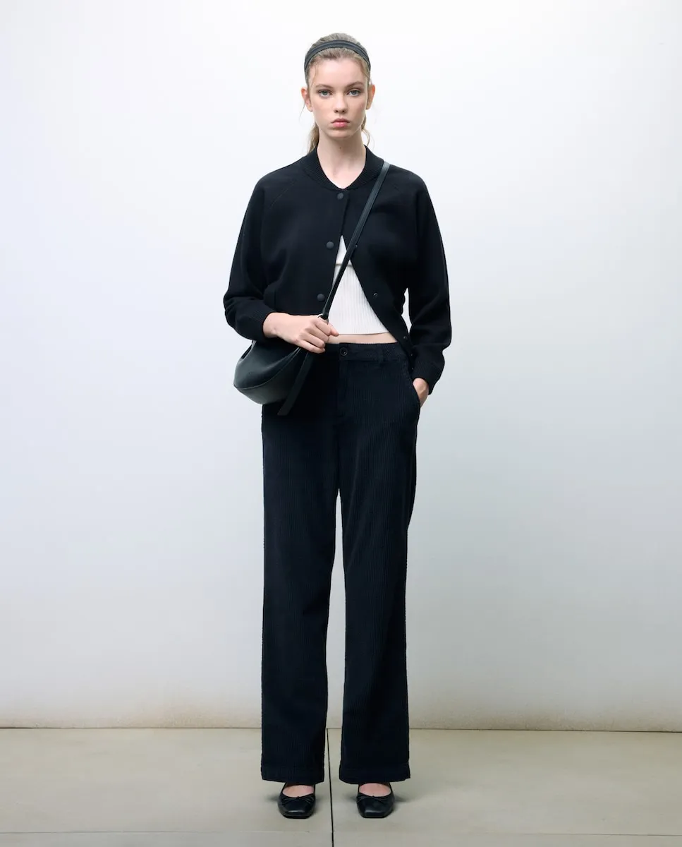 

Женские вельветовые брюки широкого кроя Tintoretto, антрацитовый