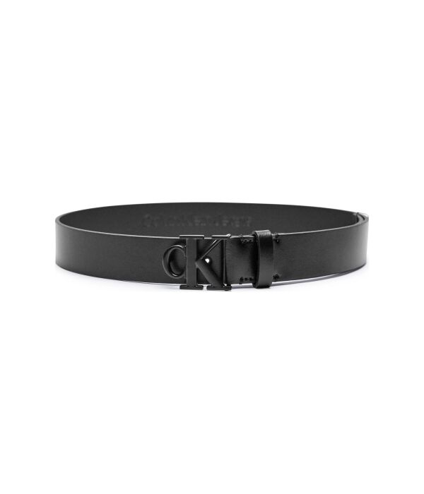 

Ремень женский Calvin Klein Jeans кожаный с монограммой, черный