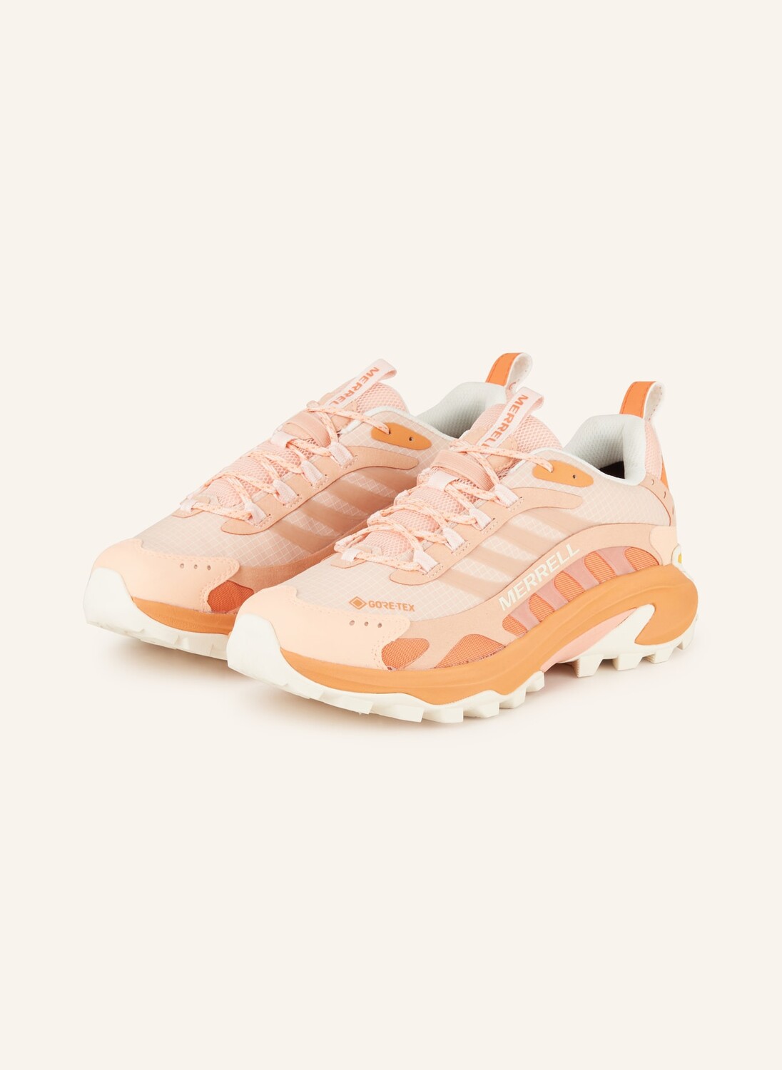 

Треккинговые ботинки moab speed 2 gtx MERRELL, цвет NUDE/HELLORANGE/LACHS