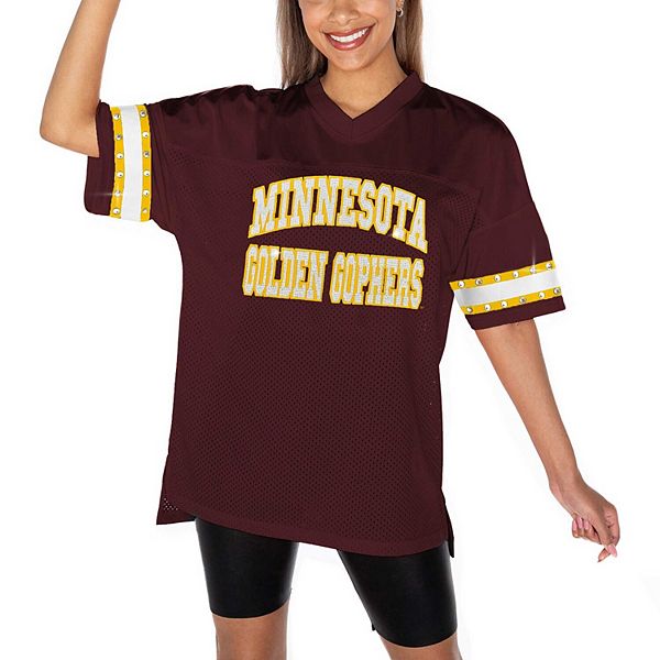 

Женская футболка Minnesota Golden Gophers с пайетками Gameday Couture