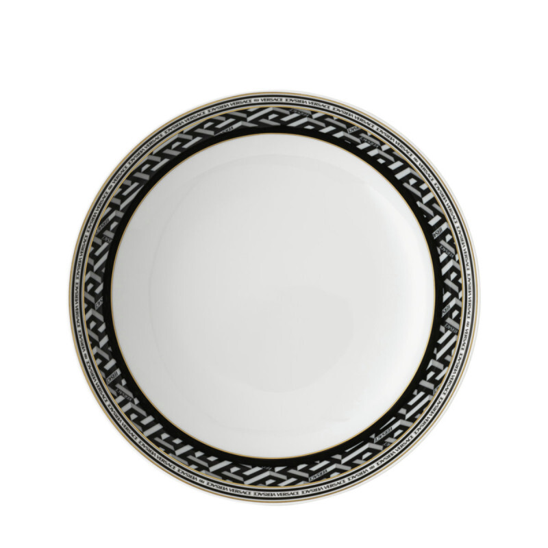

Rosenthal Versace La Greca Signature Черная суповая тарелка 22 см Rosenthal meets Versace, белый/золотой/черный