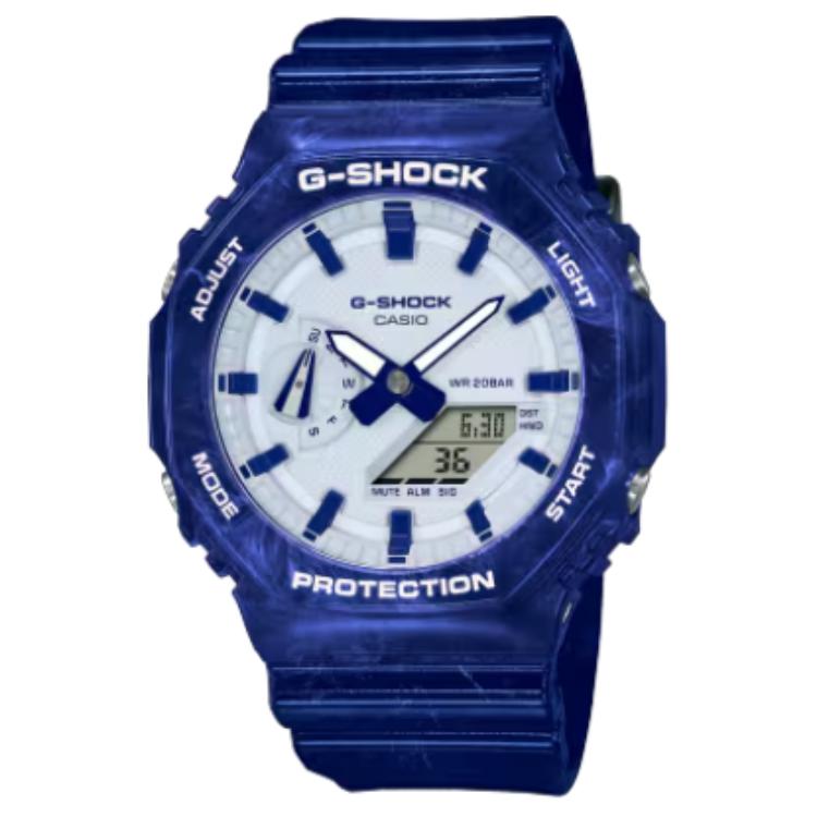 

CASIO Часы Men Liquid Crystal/Analog Dual Display Series White Watch GA2100BWP-2A, White Dial