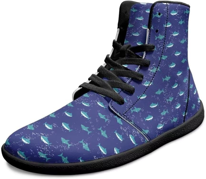 

Мужские босоножки с принтом милых животных, легкие с широкой носочной частью, антискользящие, высокие кроссовки с нулевым перепадом подошвы Getelinseng, синий