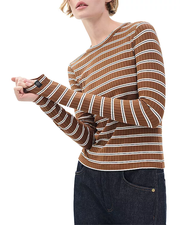 

Футболка Luca в рубчик Rag & Bone, коричневый