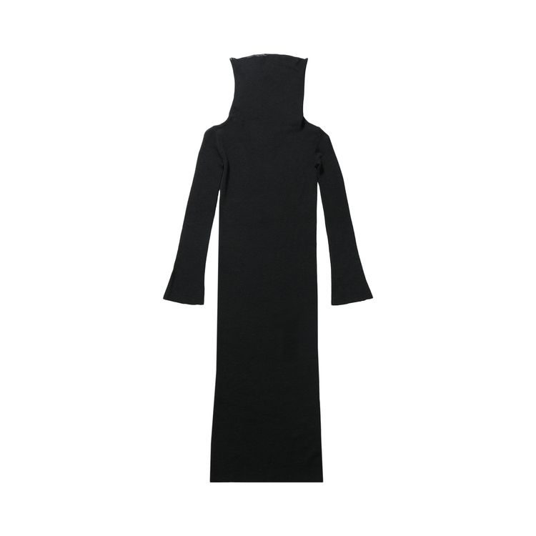 

Платье Ann Demeulemeester High Neck Dropped Shoulder Knitted Dress 'Black', черный