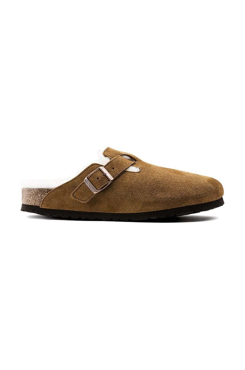 

Замшевые тапочки Birkenstock Boston, коричневый