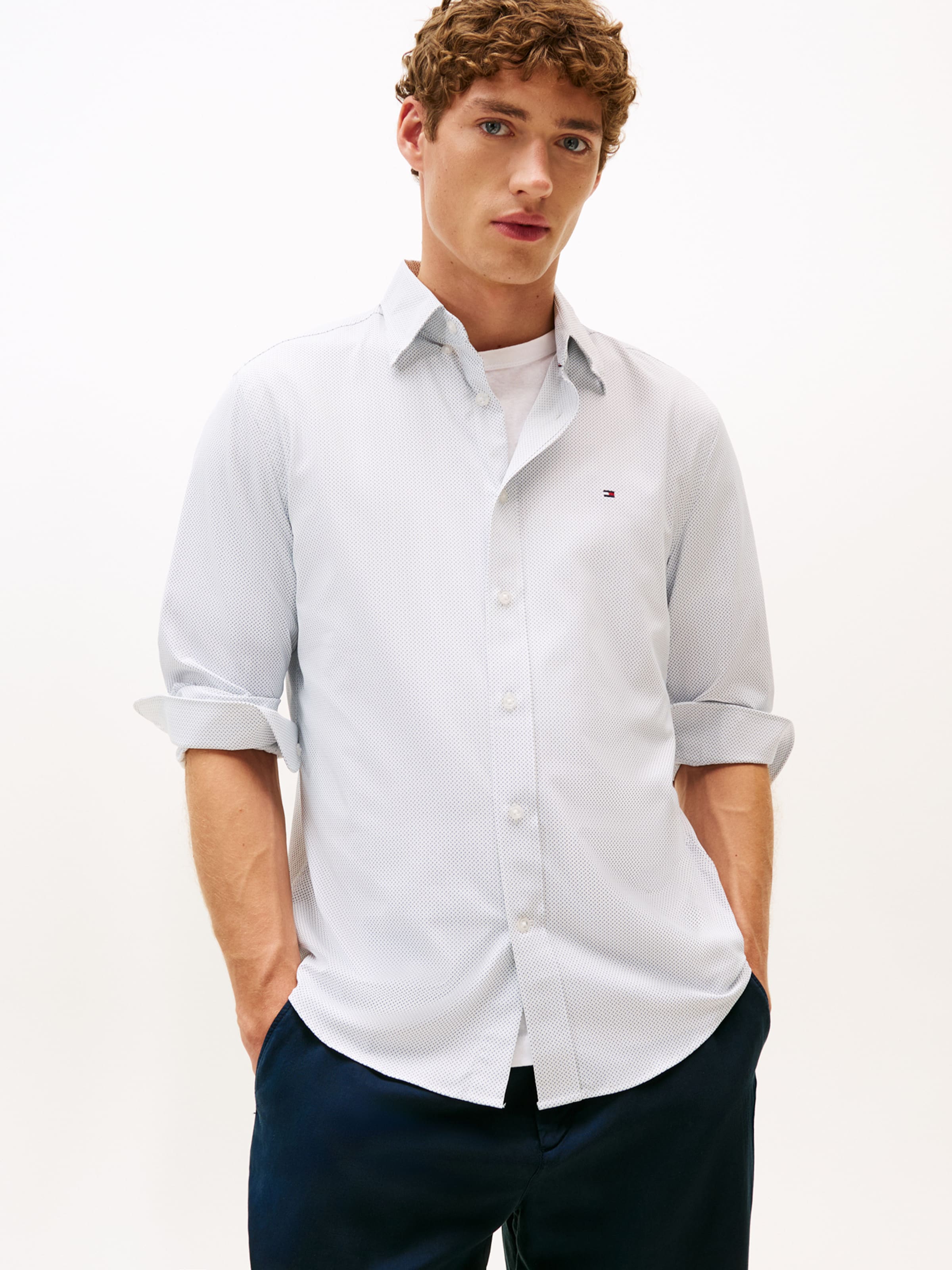TOMMY HILFIGER Рубашка на пуговицах 'PERFORMANCE' белая, Regular fit — фото 2