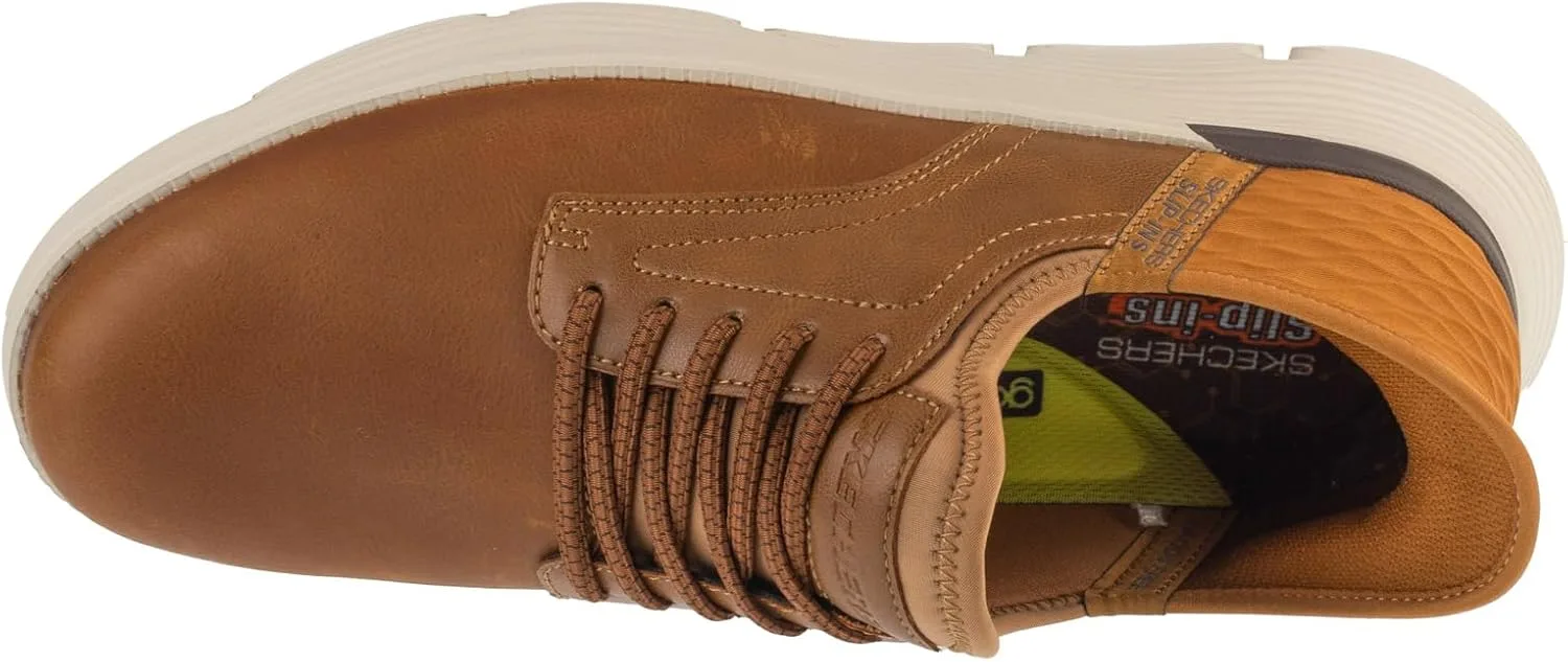 Мужские повседневные лоферы Skechers Garza Gervin, бежевый — фото 3
