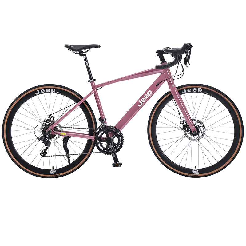 

Алюминиевый механический дорожный велосипед с дисковыми тормозами для взрослых Jeep, лиловый