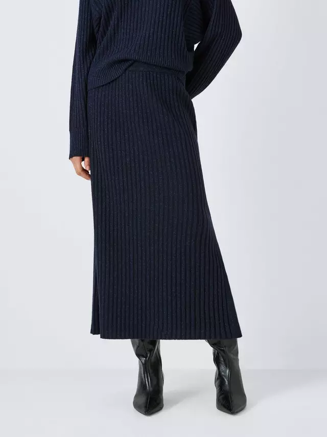 

Юбка John Lewis Wool Blend, темно-синий