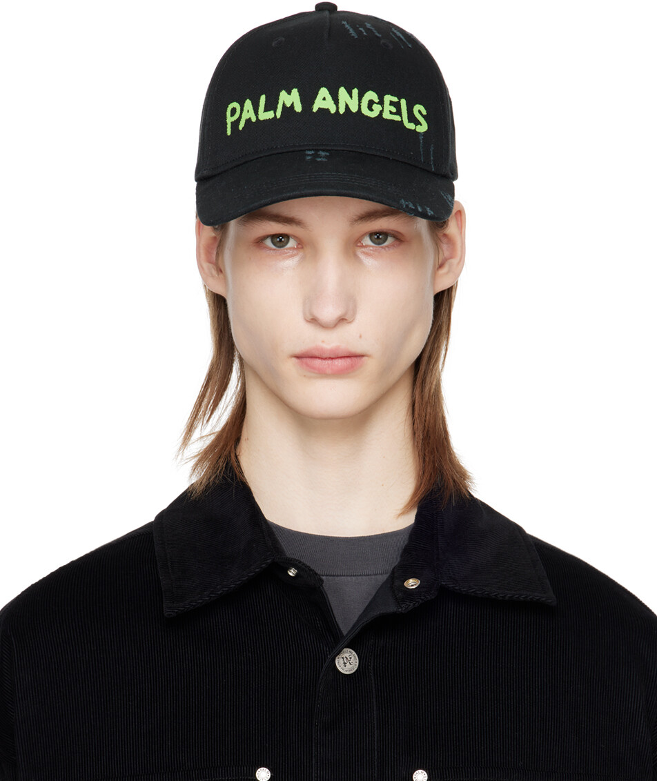 

Черная кепка с логотипом Palm Angels