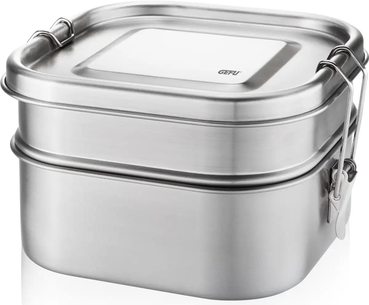 

Контейнер для хранения продуктов GEFU "ENDURE", (комплект, 1 шт.), двухъярусный 16х10х17 см, цвет edelstahlfarben
