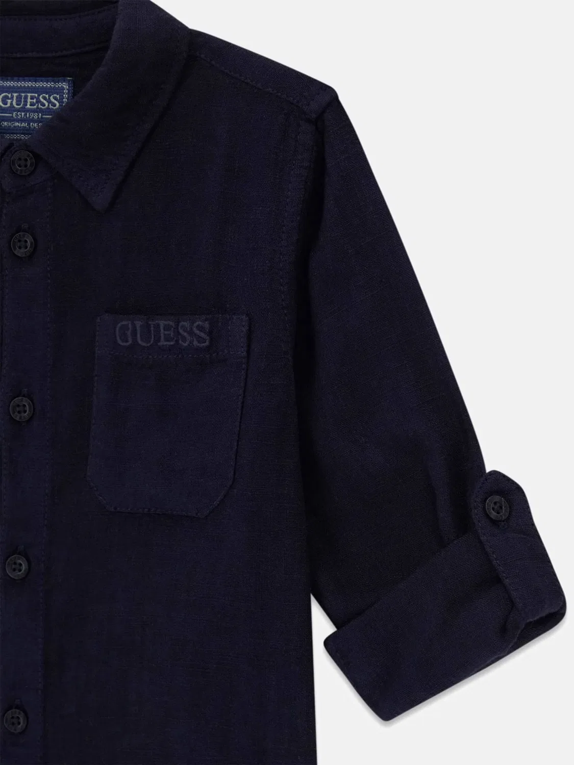 Рубашка на пуговицах стандартного кроя Guess, Dark Blue — фото 3
