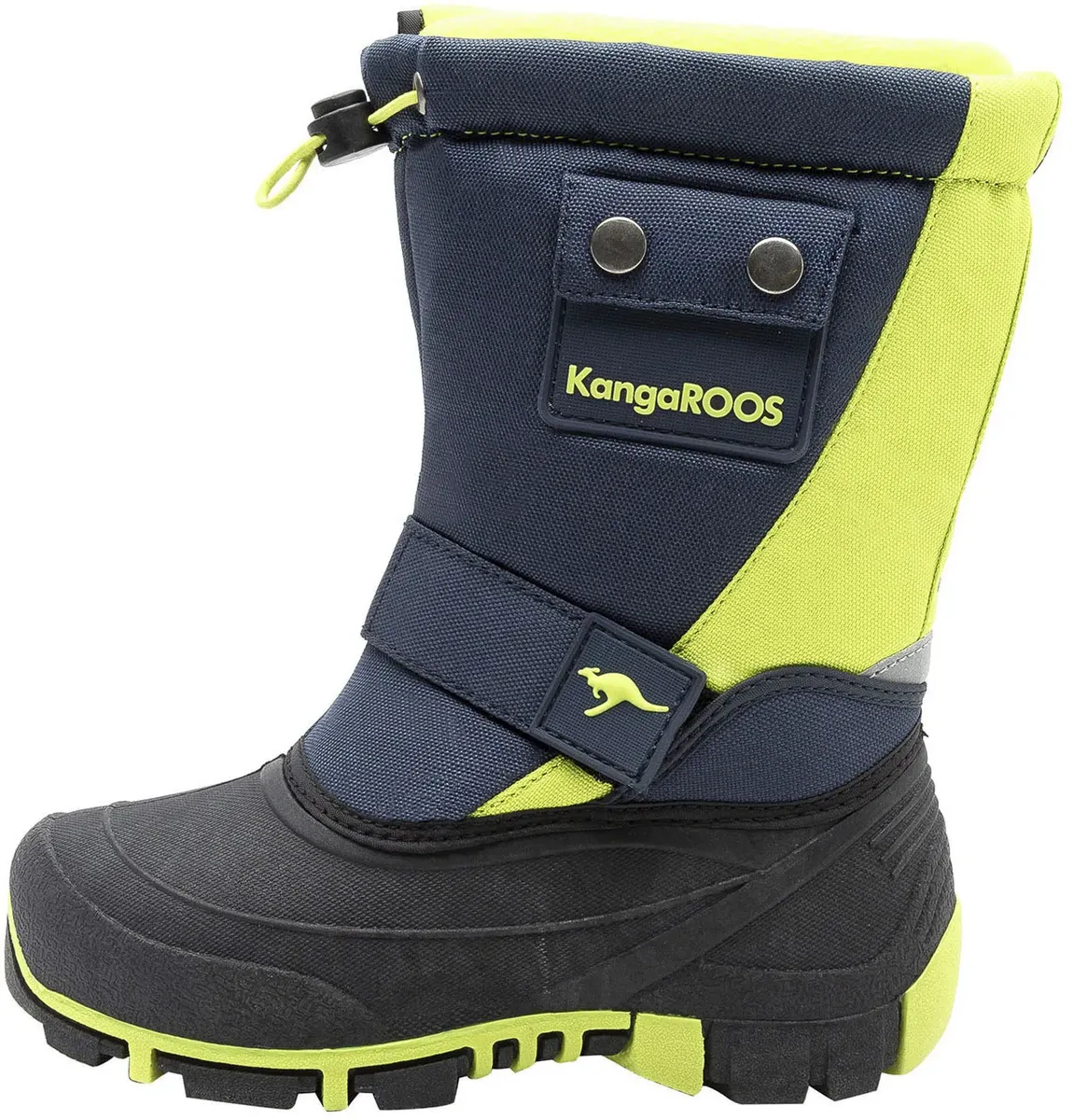 Зимние ботинки KangaROOS "Kanga-Bean II", водоотталкивающие, цвет Navy-Lime — фото 2