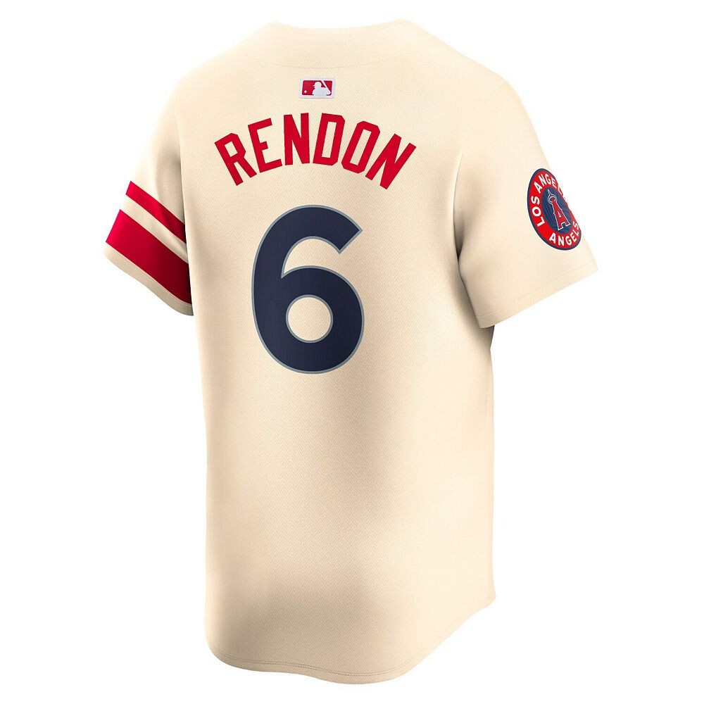 Мужское джерси Nike Anthony Rendon Cream Los Angeles Angels City Connect Limited Player, цвет Ang Beige — фото 4