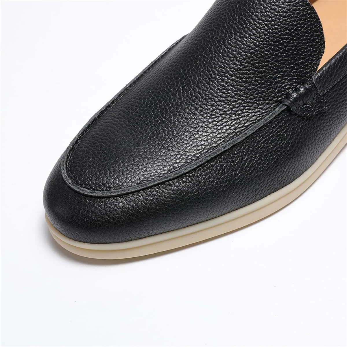 Лоферы кожаные Men's Loafers, Black FIAVOM — фото 3
