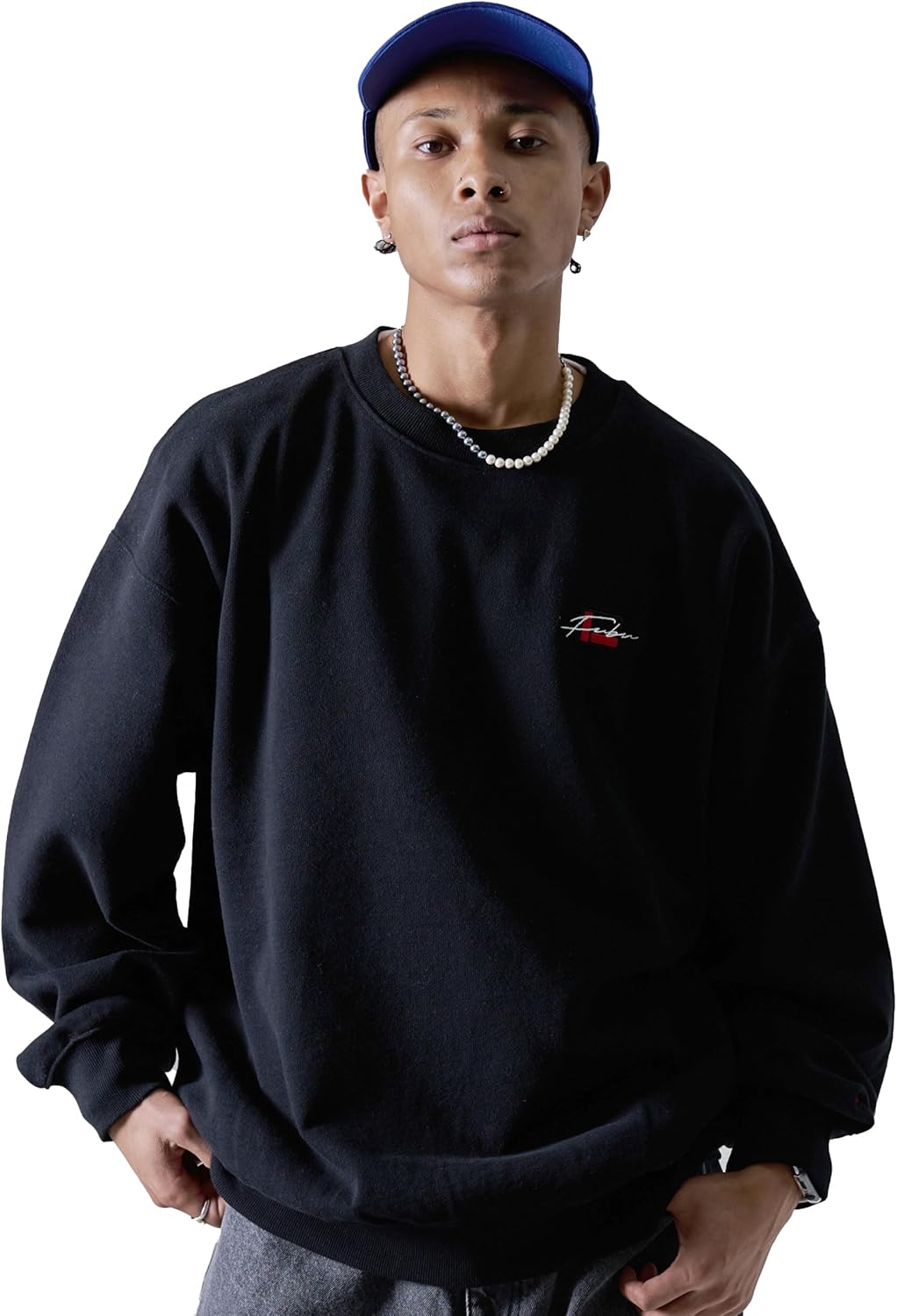 

Толстовка FUBU, флисовая подкладка, нашивка Sagara, хлопок, длинный рукав, пуловер, свободный крой, американский повседневный стиль, хип-хоп, большие размеры, черный