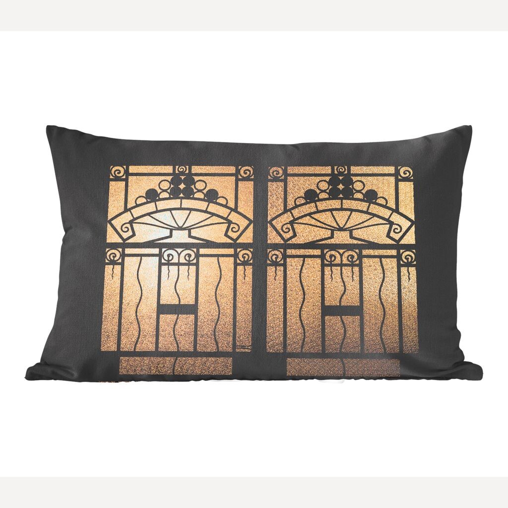 

Декоративная подушка MuchoWow диванная подушка гостиная декоративная подушка 50х30 см дверца с железной фурнитурой в стиле арт-деко - чехлы на диванные подушки - без наполнителя