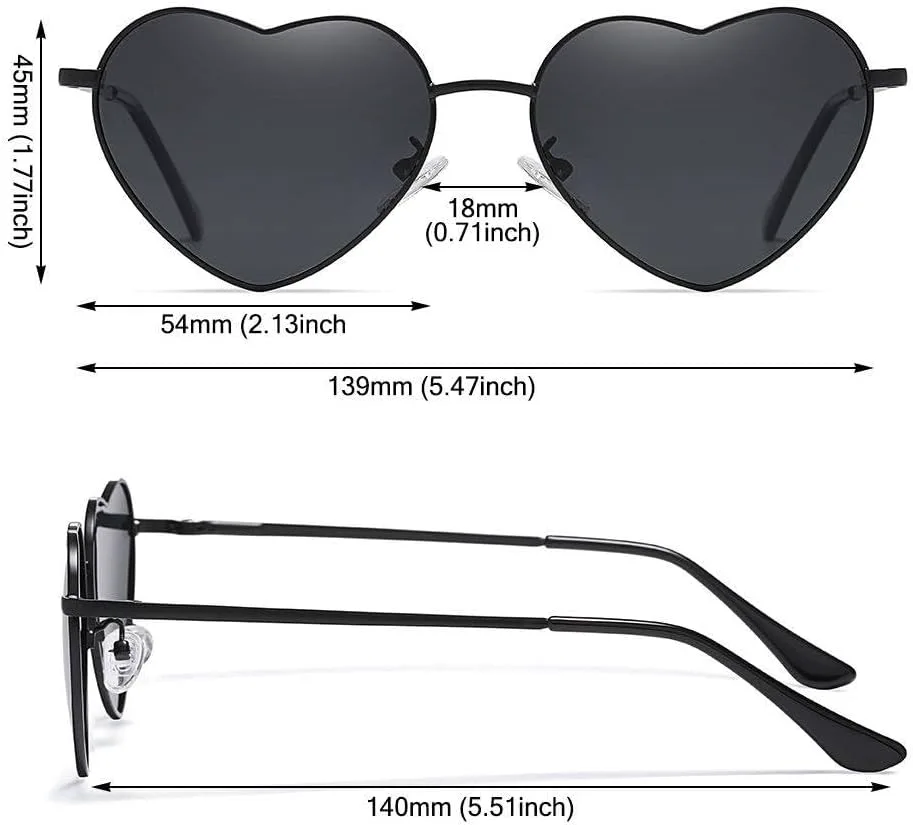 

Модные солнцезащитные очки в форме сердца для женщин, ретро-оправа из металла, разноцветные солнцезащитные очки, очаровательные винтажные очки TYUVIVO, Gold-blue