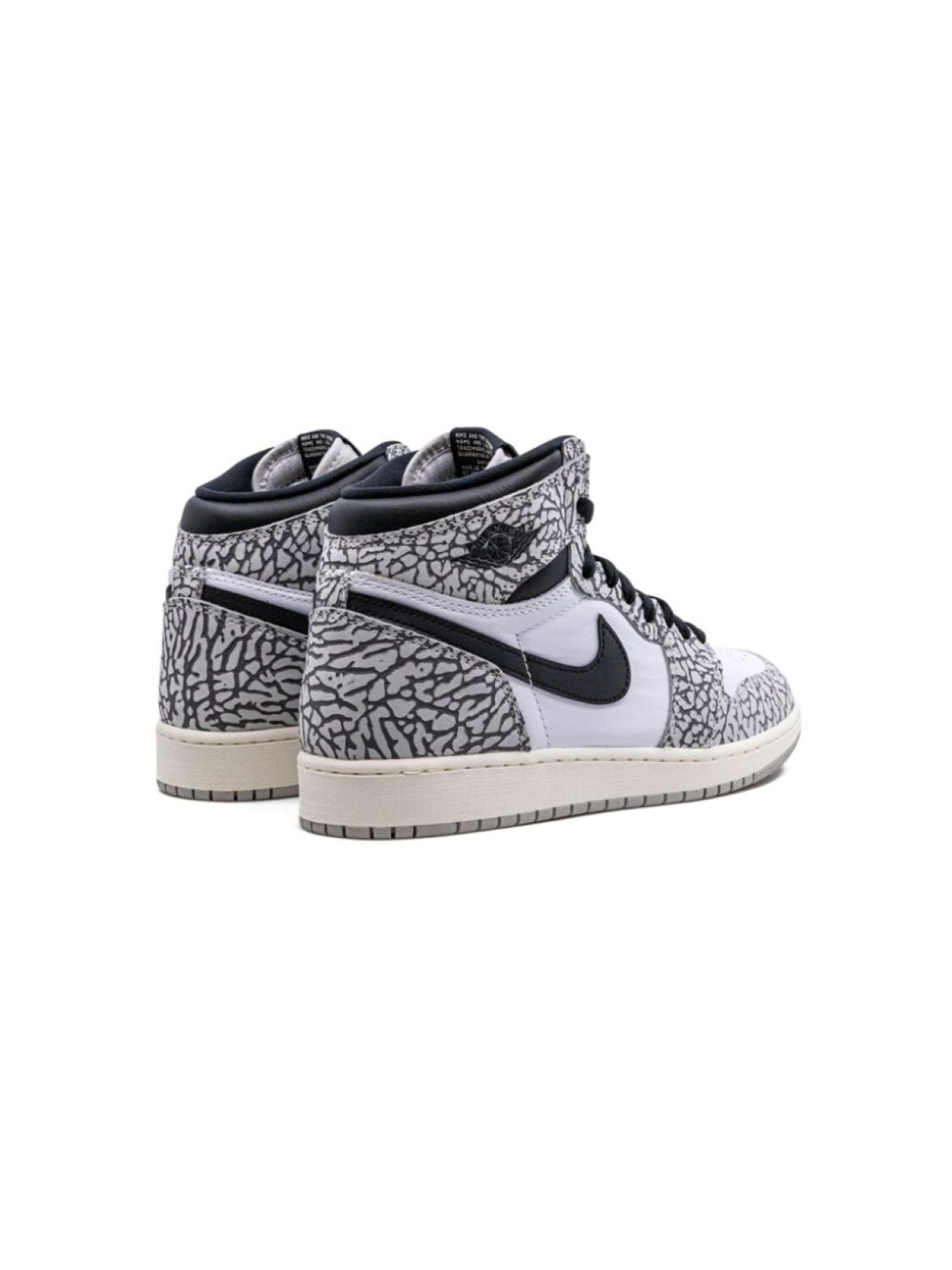 Кроссовки Air Jordan 1 High OG Elephant Print Jordan Kids, серый — фото 3