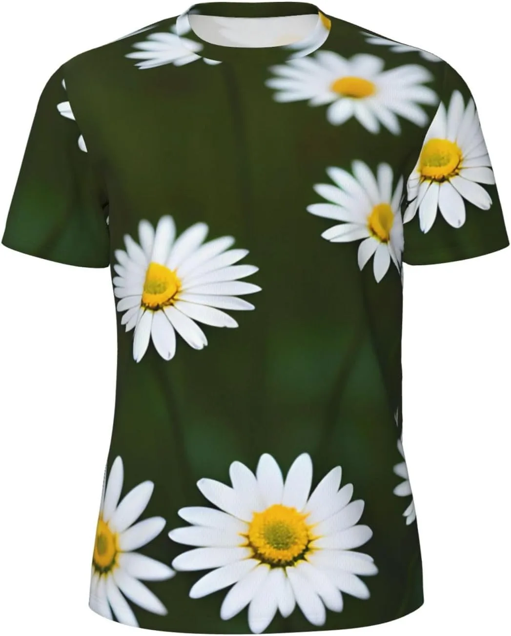 

Футболка мужская летняя с принтом Wild White Daisy, легкая и дышащая SDFHU