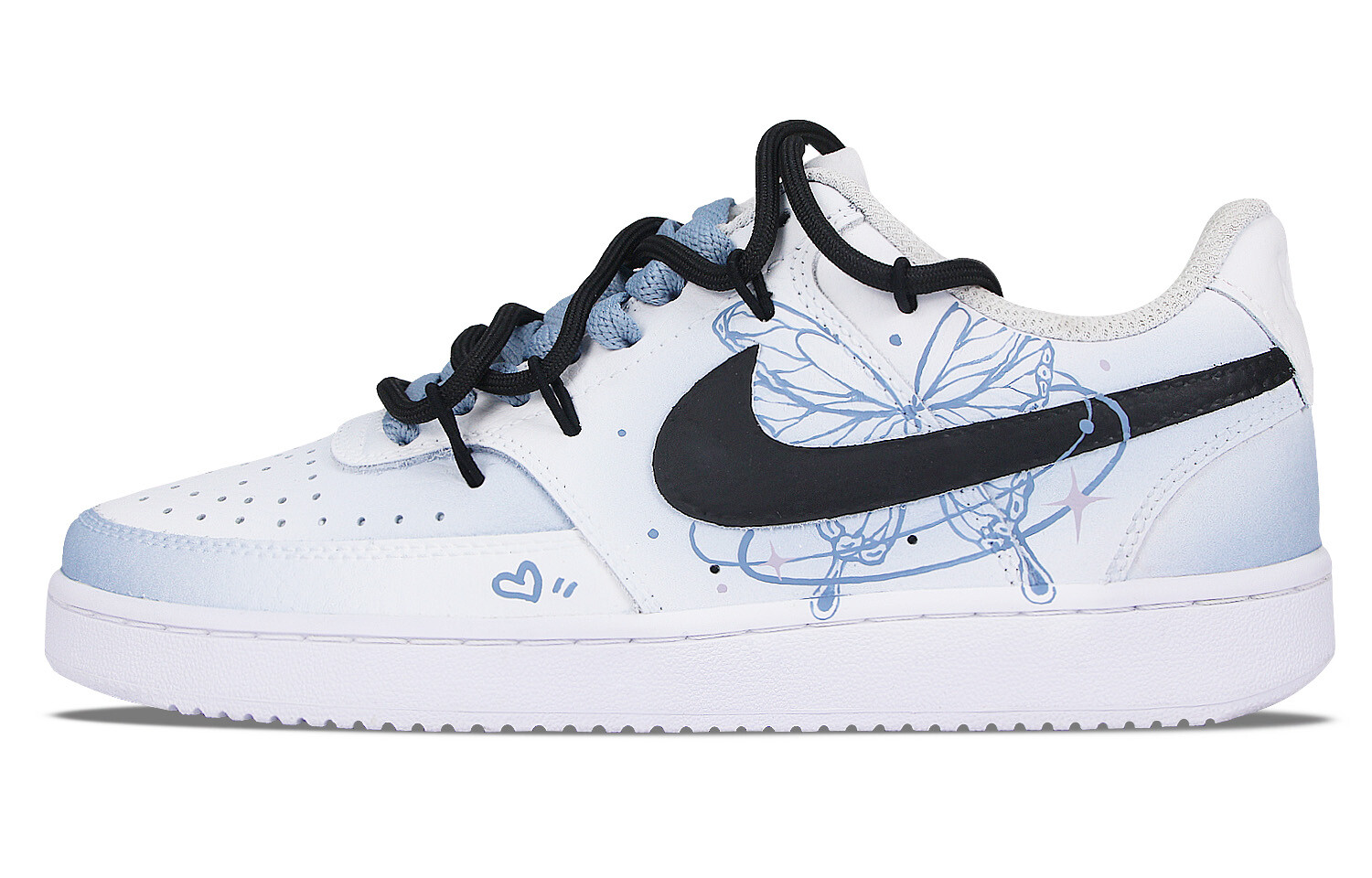 

Кроссовки Nike Court Vision 1 Skateboarding Shoes Women's Low-top Blue, белый
