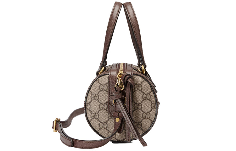 Женская сумка Boston GUCCI из канваса с кожаными вставками — фото 3